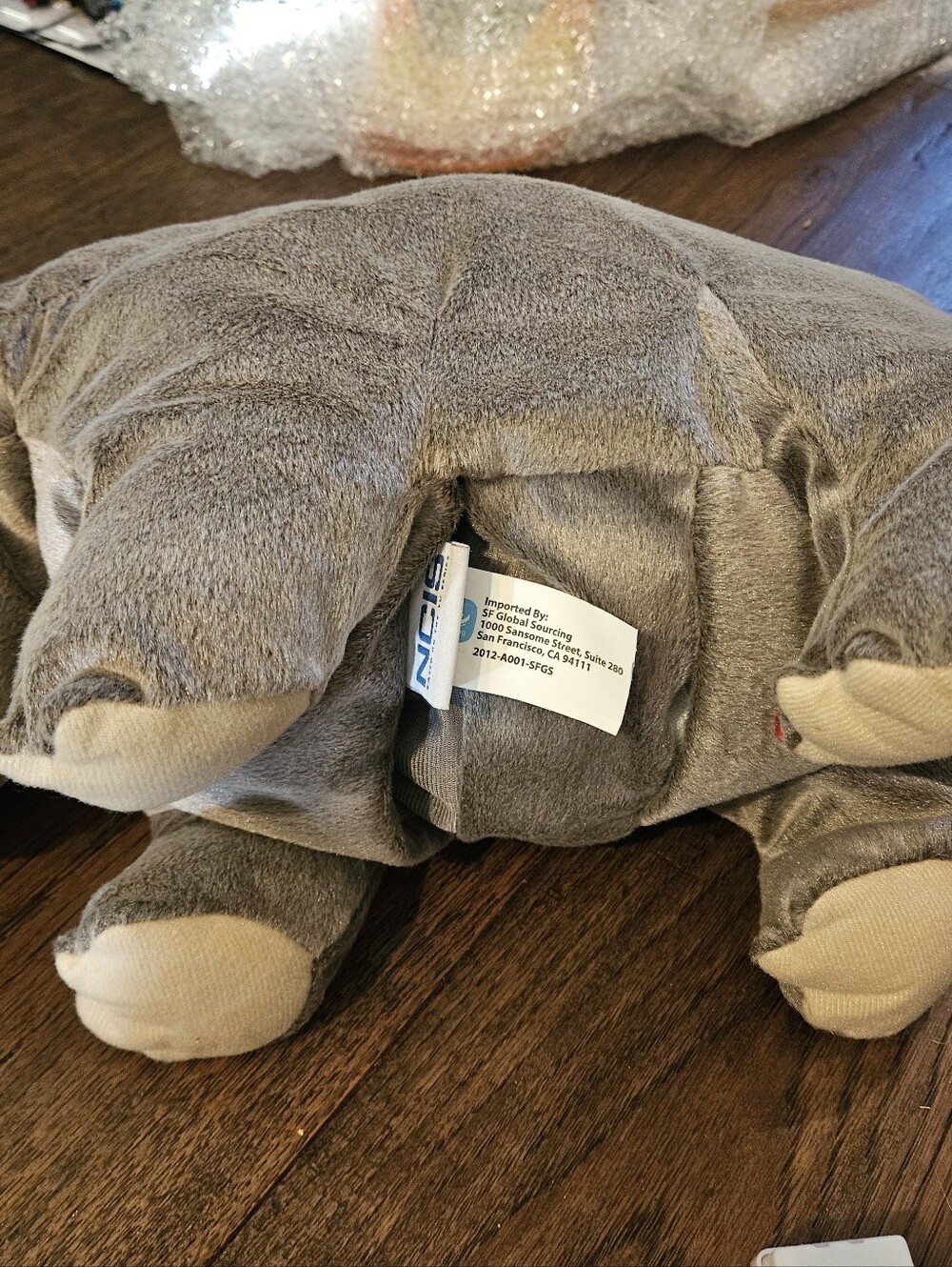 NCIS Abby Sciuto's Bert the Farting Hippo Plush Puppet 17" L No Collar Or Sound. - Picture 3 of 10